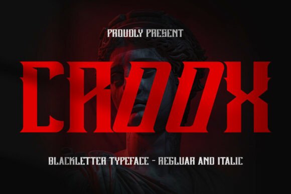 Croox Blackletter Typeface for Crafters