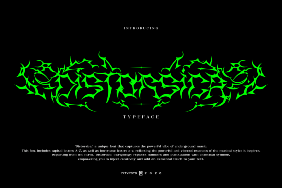 Distorsica: A Bold Blackletter Typeface for Digital Design