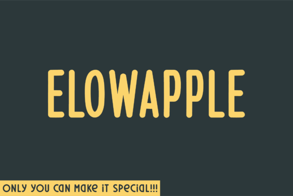 Elowapple: A Unique Handwritten Typeface for Branding