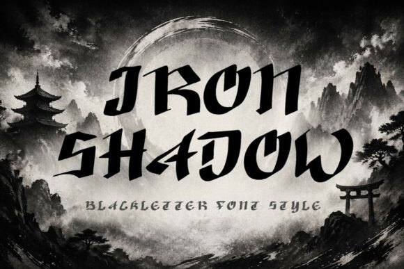 Iron Shadow Font for Elegant Craft Branding