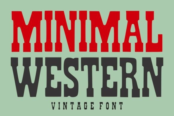 Minimal Western Typeface for Editorial Design