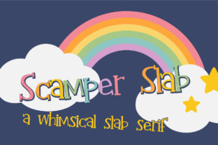Scamper Slab Typeface for Whimsical Editorial Design