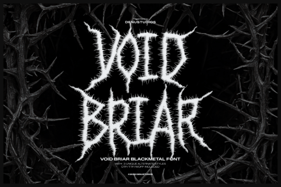 Void Briar: A Bold Blackletter Typeface for Makers
