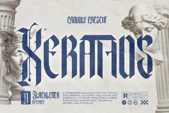 Xerathos: A Commanding Blackletter Typeface for Editorial Design