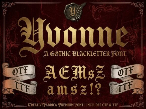 Yvonne Typeface: Gothic Luxury for Modern Brands